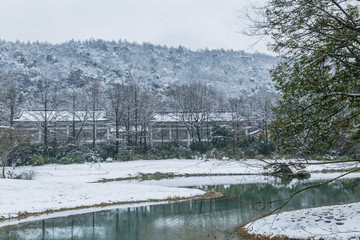 西湖雪景