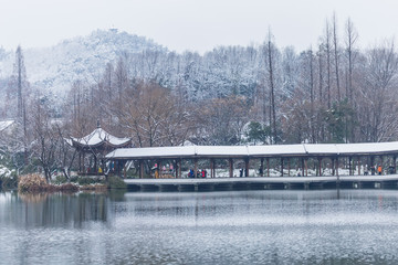 西湖雪景