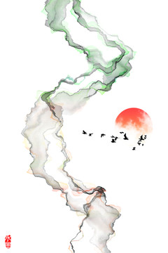 新中式水墨山水
