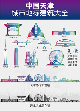 天津城市地標(biāo)建筑大全