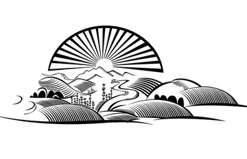 田園手繪圖