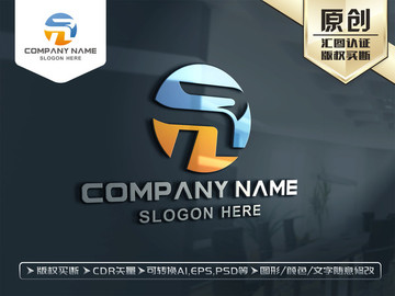 R字母LOGO设计标志设计