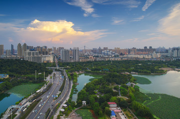 武汉盛夏都市风光