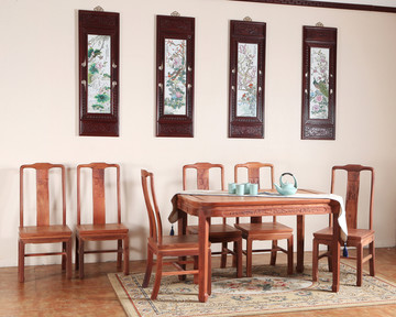 缅甸花梨红木家具西餐桌