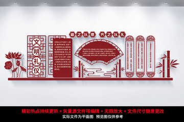 文明禮儀文化墻