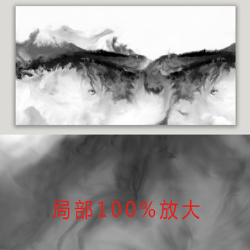 高清水墨壁畫(huà)背景墻
