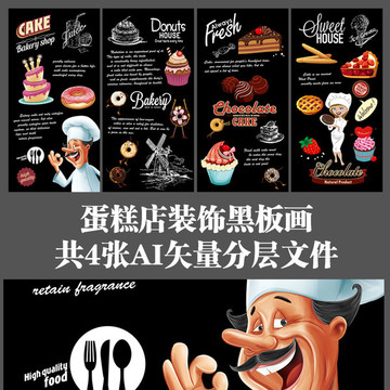 蛋糕店工業(yè)風(fēng)創(chuàng)意裝飾畫