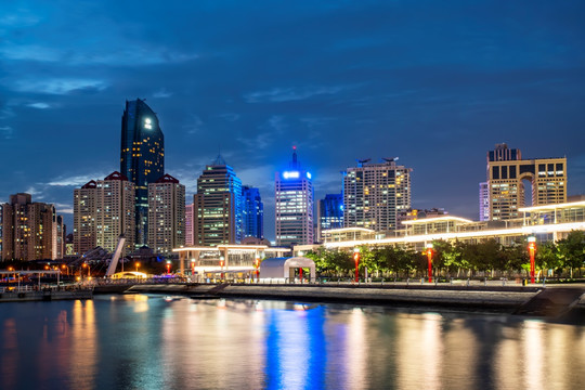 青岛奥帆中心城市夜景