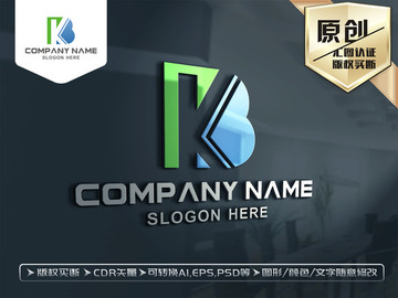 BK字母LOGO设计