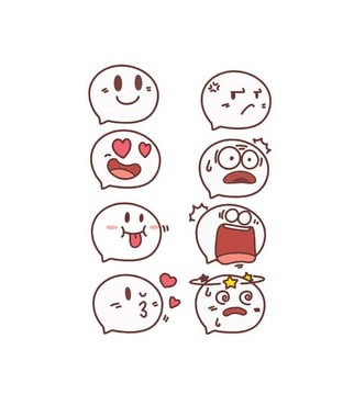 表情包手賬插圖矢量