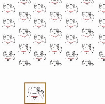 cdr矢量時(shí)尚招財(cái)描裝飾畫背景