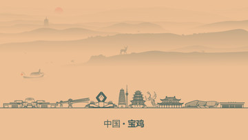 寶雞水墨建筑