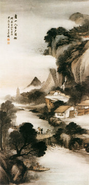 蒲華山晴水明圖