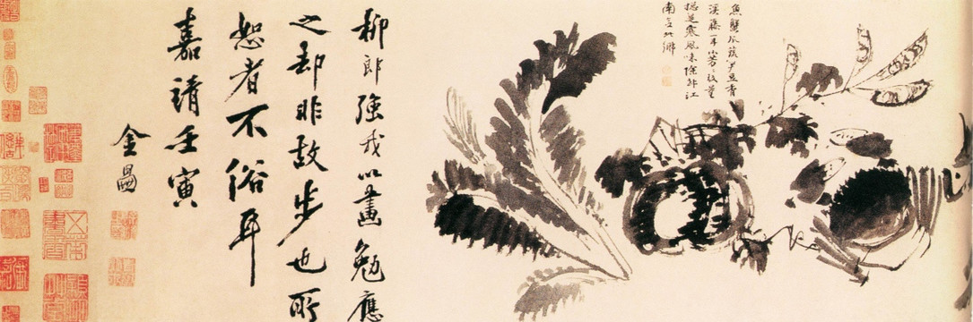徐渭水墨花卉圖