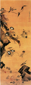 王維烈菱塘哺雛圖