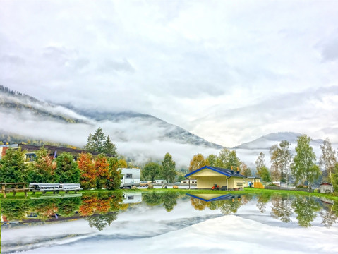 北欧风情欧洲风景房地产装饰画