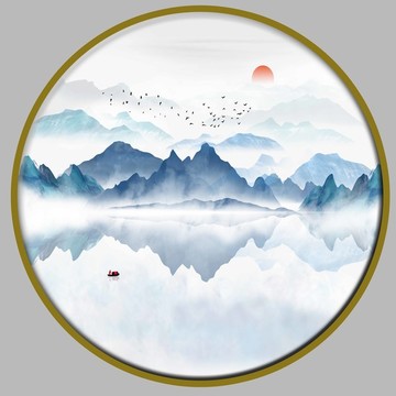 水墨山水画