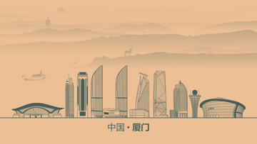 廈門水墨建筑