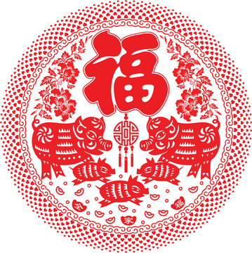 2019春節(jié)窗花剪紙靜電貼