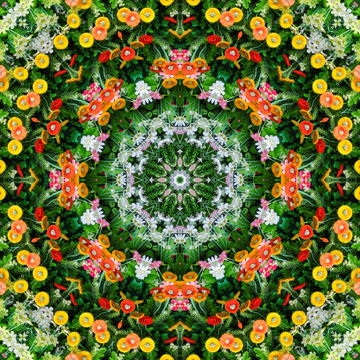 花卉拼花圖案背景