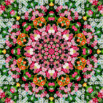 鮮花拼花背景圖案素材