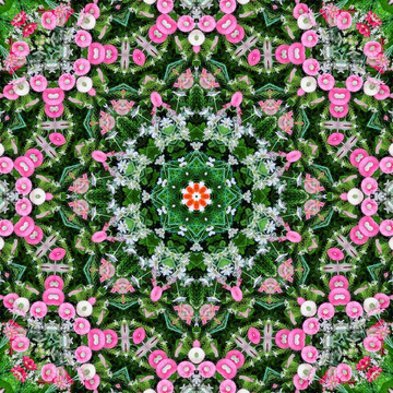 鮮花拼花背景圖案素材