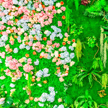 仿真鲜花绿叶背景