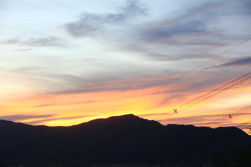 北京西山林场夕照