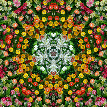 花卉拼花背景圖案素材
