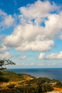 蓝天白云大海海岛