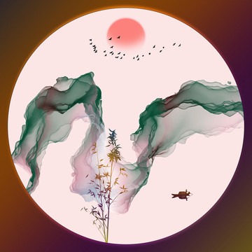 新中式意境水墨畫(huà)
