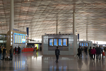 北京T3航站楼机场信息栏