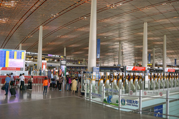 机场航站楼自助乘机登记