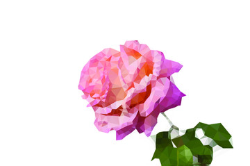 低多邊形玫瑰花