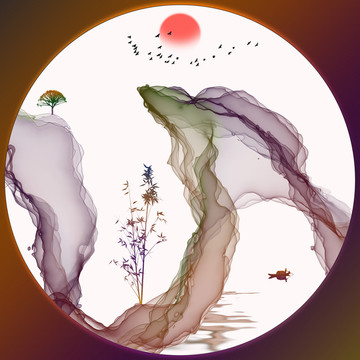 水墨畫(huà)意境山水