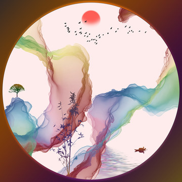 水墨畫(huà)意境山水