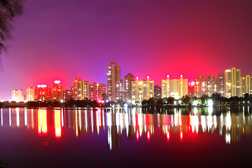 枣庄东湖夜景