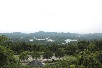 红花湖全景