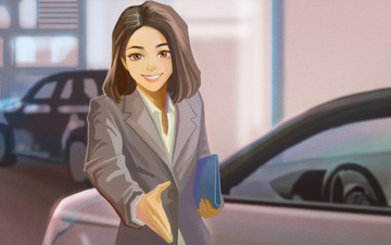 4S店售車的美女業(yè)務(wù)員