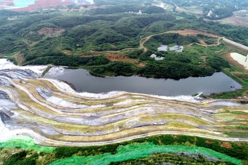 航拍五彩大地