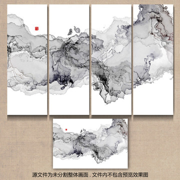 禪意水墨室內(nèi)裝飾畫
