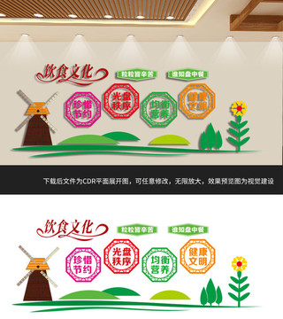 節(jié)約糧食文化墻