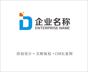 字母D广告logo