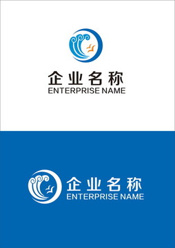 海水浪花海燕企业logo
