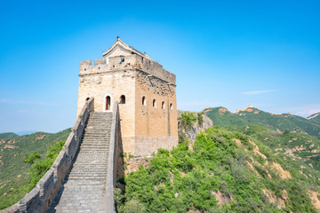 夏天中国金山岭长城