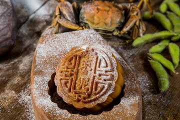 中秋节枣泥豆沙月饼河蟹