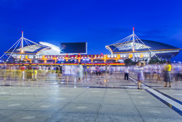 衡阳市体育中心夜景