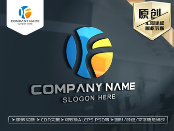 F字母简约大气LOGO设计