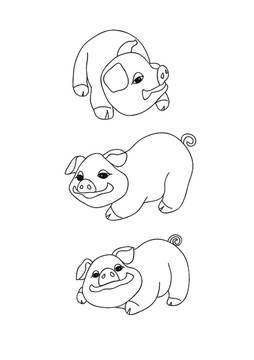 豬線稿