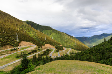 甘孜理塘剪子湾山天路十八弯